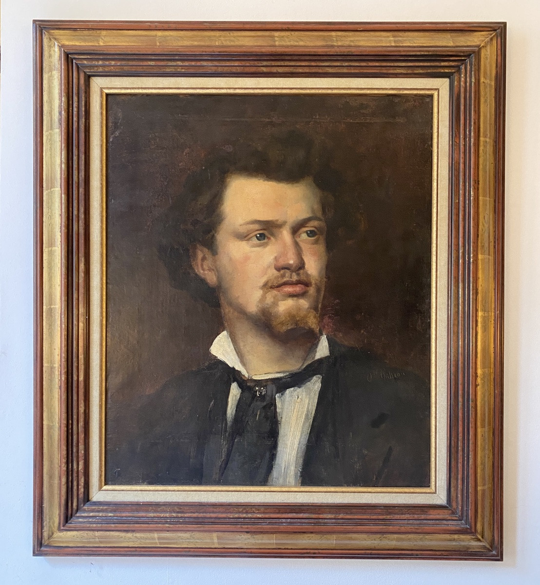 Octave Gallian, Portrait Of The Sculptor Jules Roulleau, Male Artist, 19th Century -photo-3