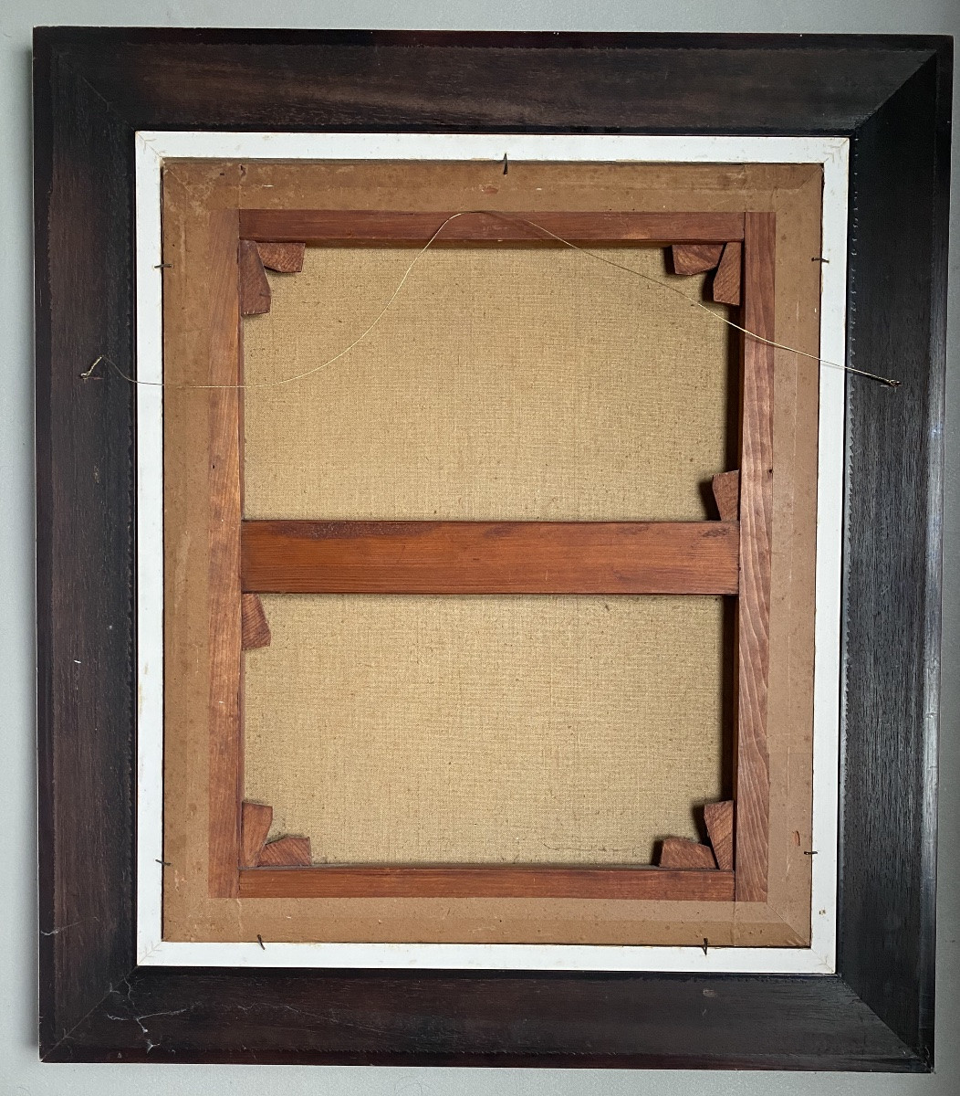 Octave Gallian, Portrait Of The Sculptor Jules Roulleau, Male Artist, 19th Century -photo-4