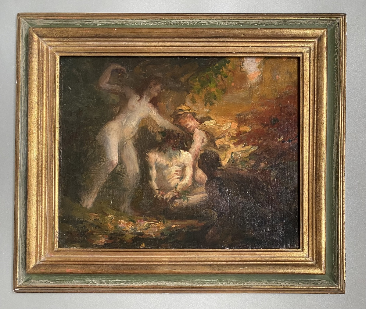 Drunken Silenus 1909 Jean-bernard Eschemann 1881–1926 Symbolist Scene Ancient Roman Mythology