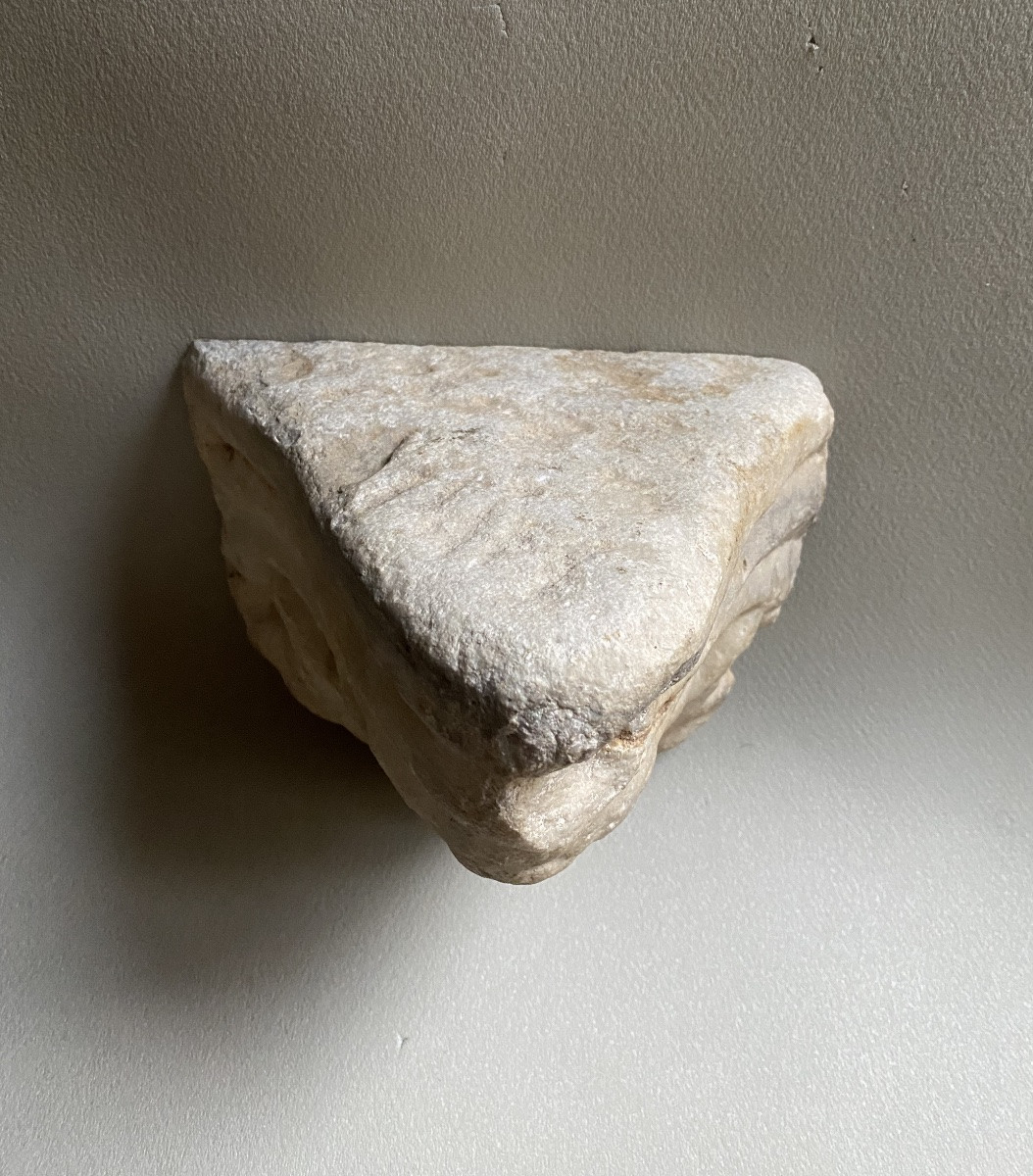 Marble Fragment, Volute From An Ancient Roman Capital For A Wall Bracket -photo-6
