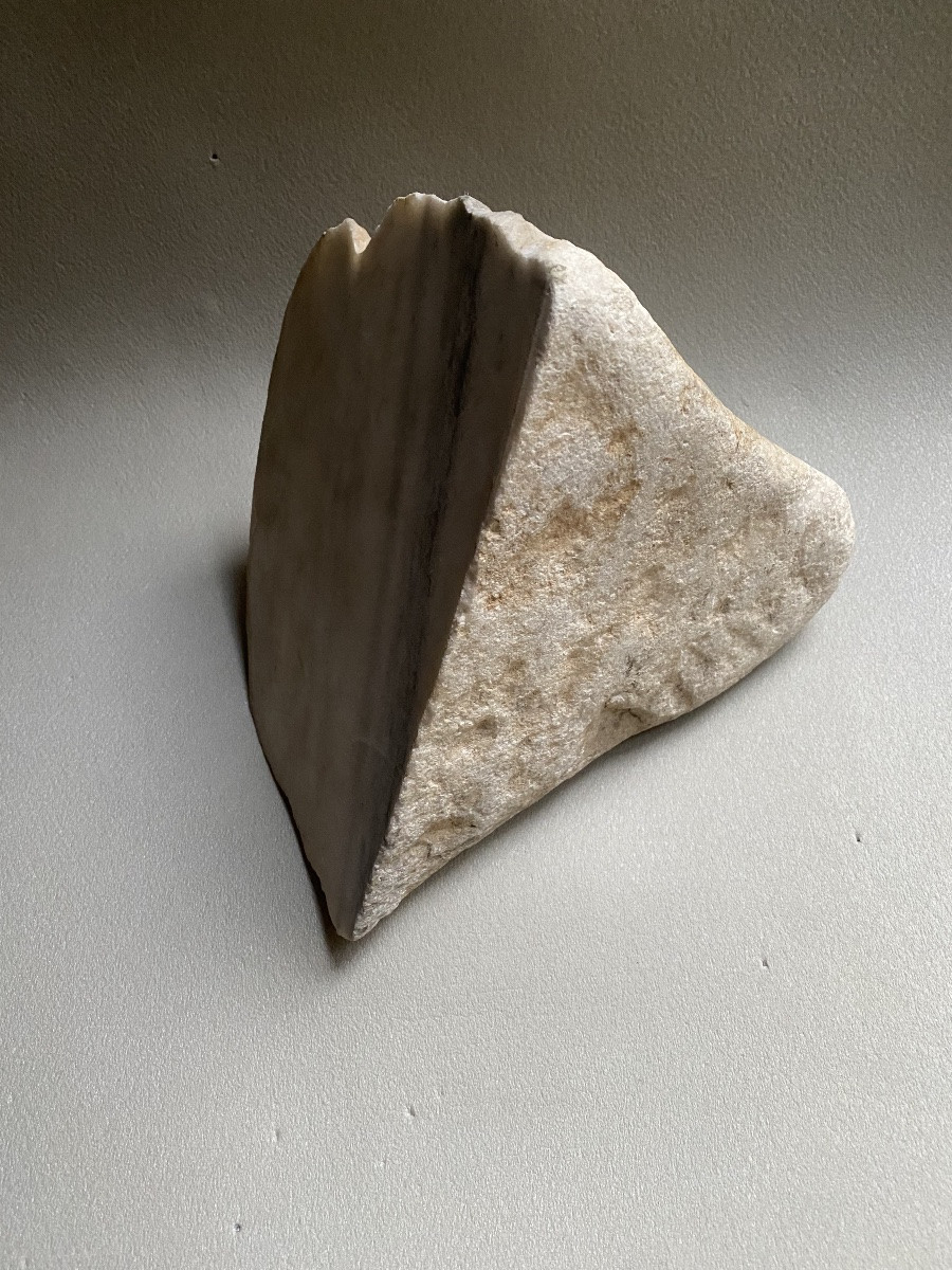 Marble Fragment, Volute From An Ancient Roman Capital For A Wall Bracket -photo-7