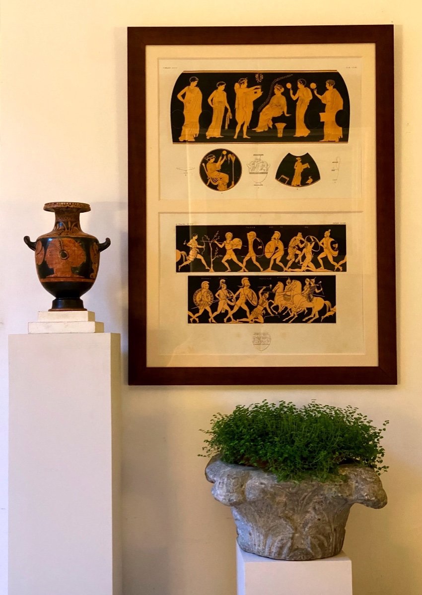 Drawings Of Greek Vases, 19th-century Engraving, Based On Ancient Ceramics