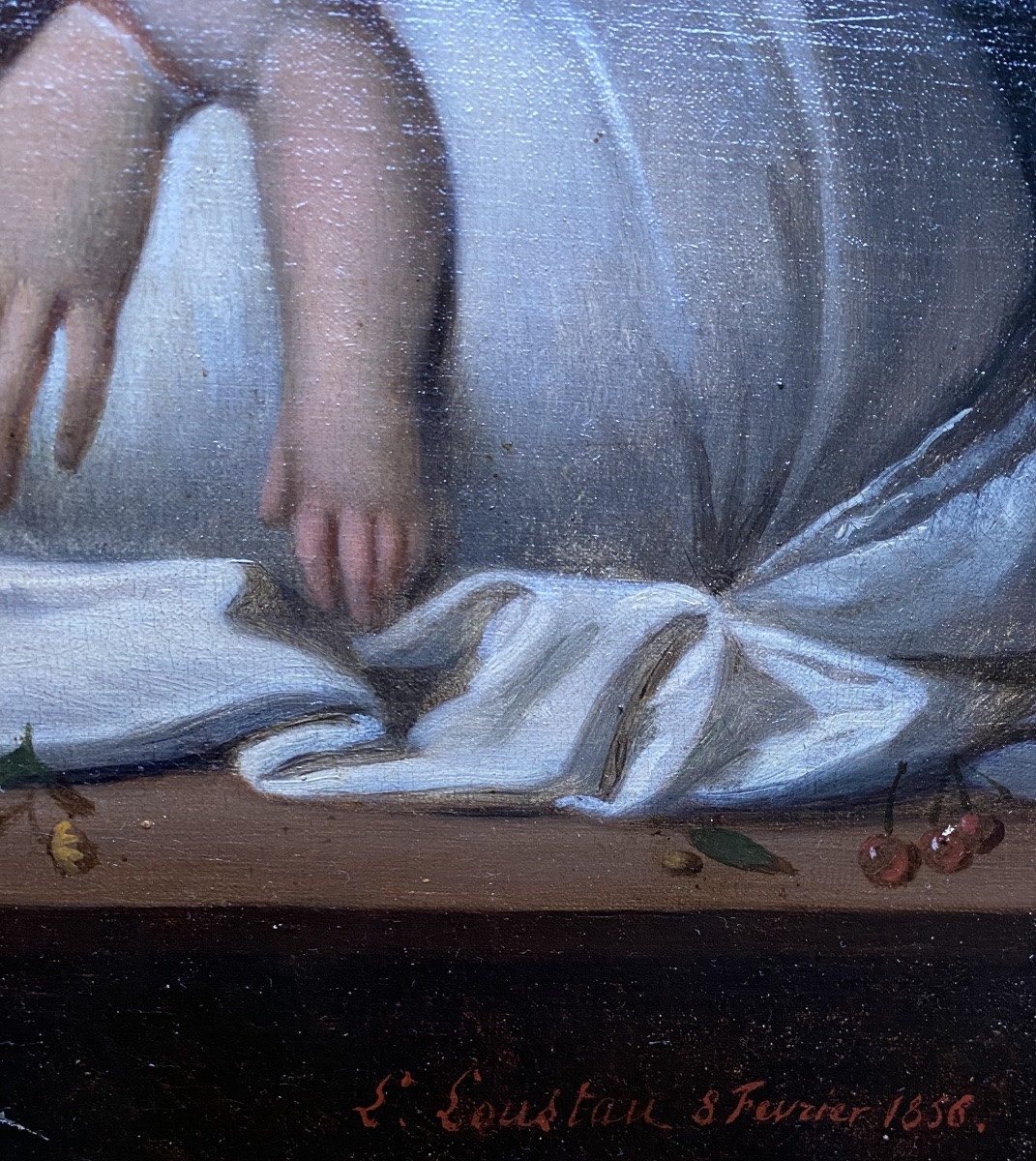 Madonna After Domenichino After Carracci, Italian Bolognese School By French Léopold Loustau-photo-4