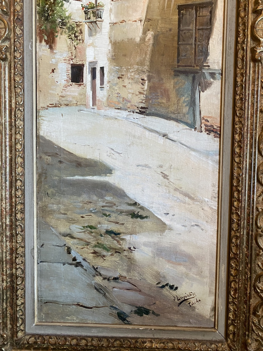 Toledo Garden Landscape Pair Paintings José Lupiáñez Carrasco Spain School Of Carlos De Haes-photo-3