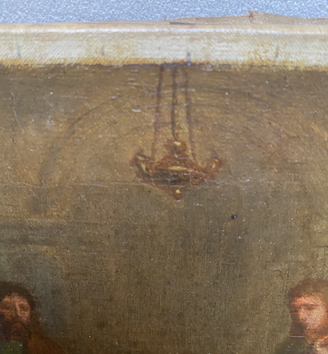 The Washing Of The Feet, Louis Roux, Sketch For A Religious Painting, Oil On Canvas, 19th Century-photo-1