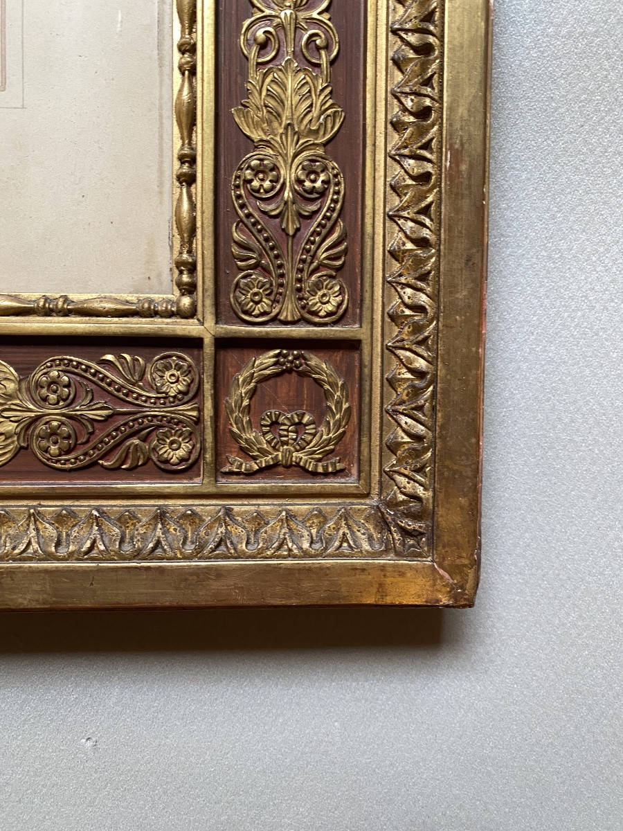 Napoleon Saluting Soldiers During The Retreat From Russia, XIX Empire Palmette Frame -photo-4