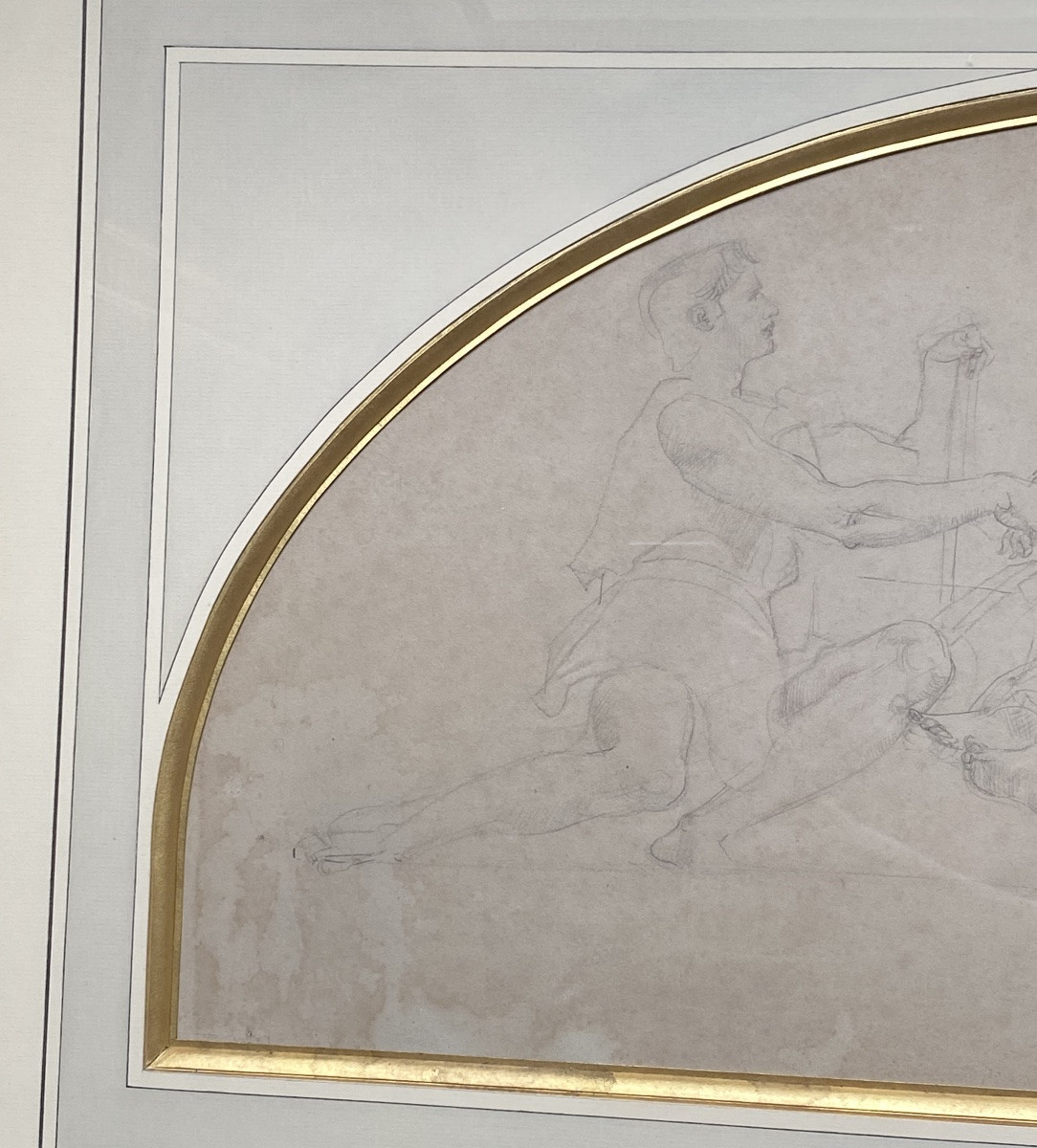 Paul Baudry, Large Allegorical Drawing, France, Work, Peace, Diploma, Universal Exhibition 1878-photo-2