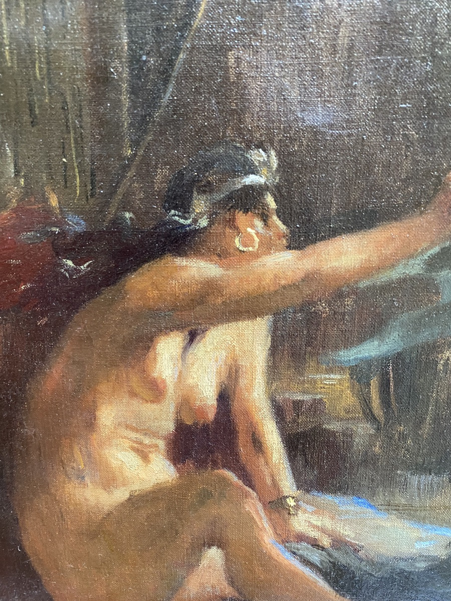 Georges Boisselier Joseph et la femme de Putiphar scène biblique mythologique Égypte  ، 1897  -photo-2