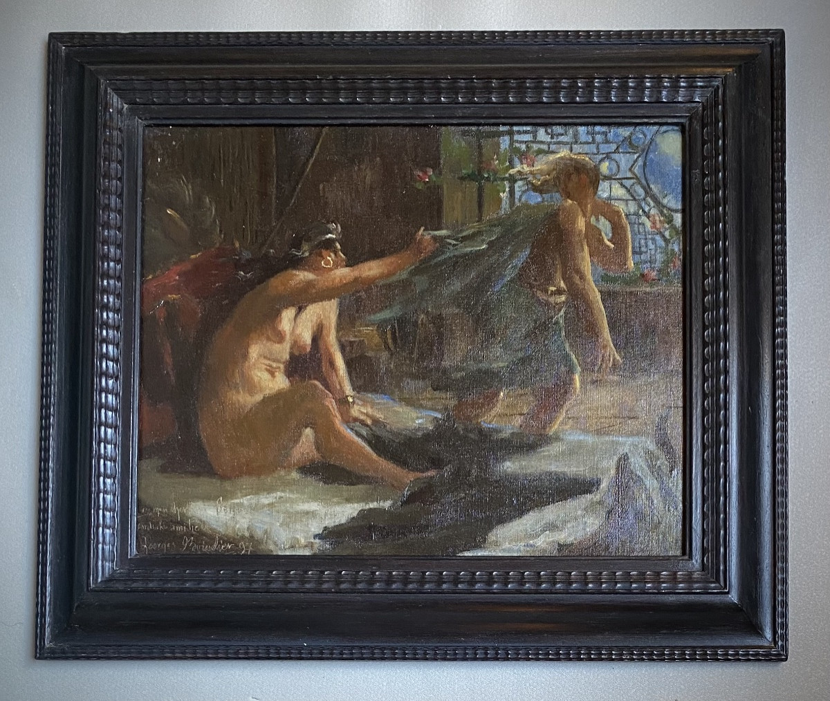 Georges Boisselier Joseph et la femme de Putiphar scène biblique mythologique Égypte  ، 1897  -photo-1