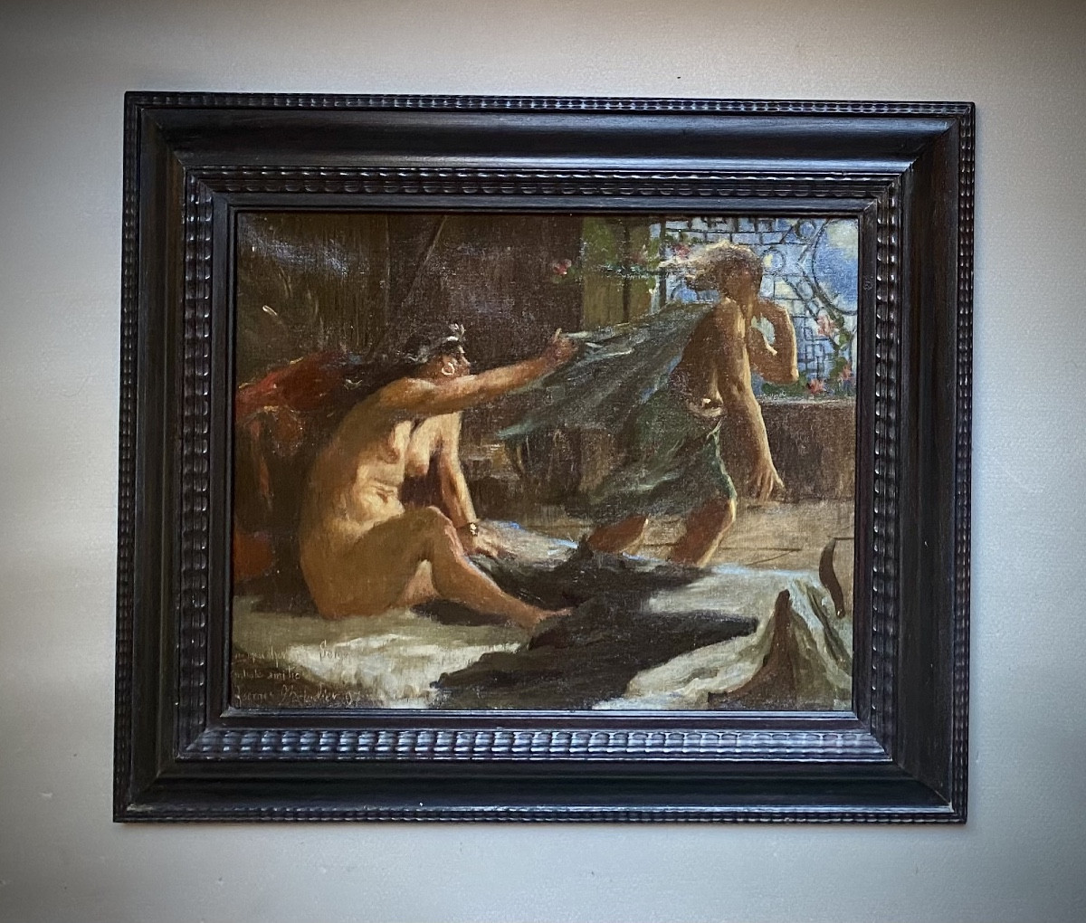 Georges Boisselier Joseph et la femme de Putiphar scène biblique mythologique Égypte  ، 1897  