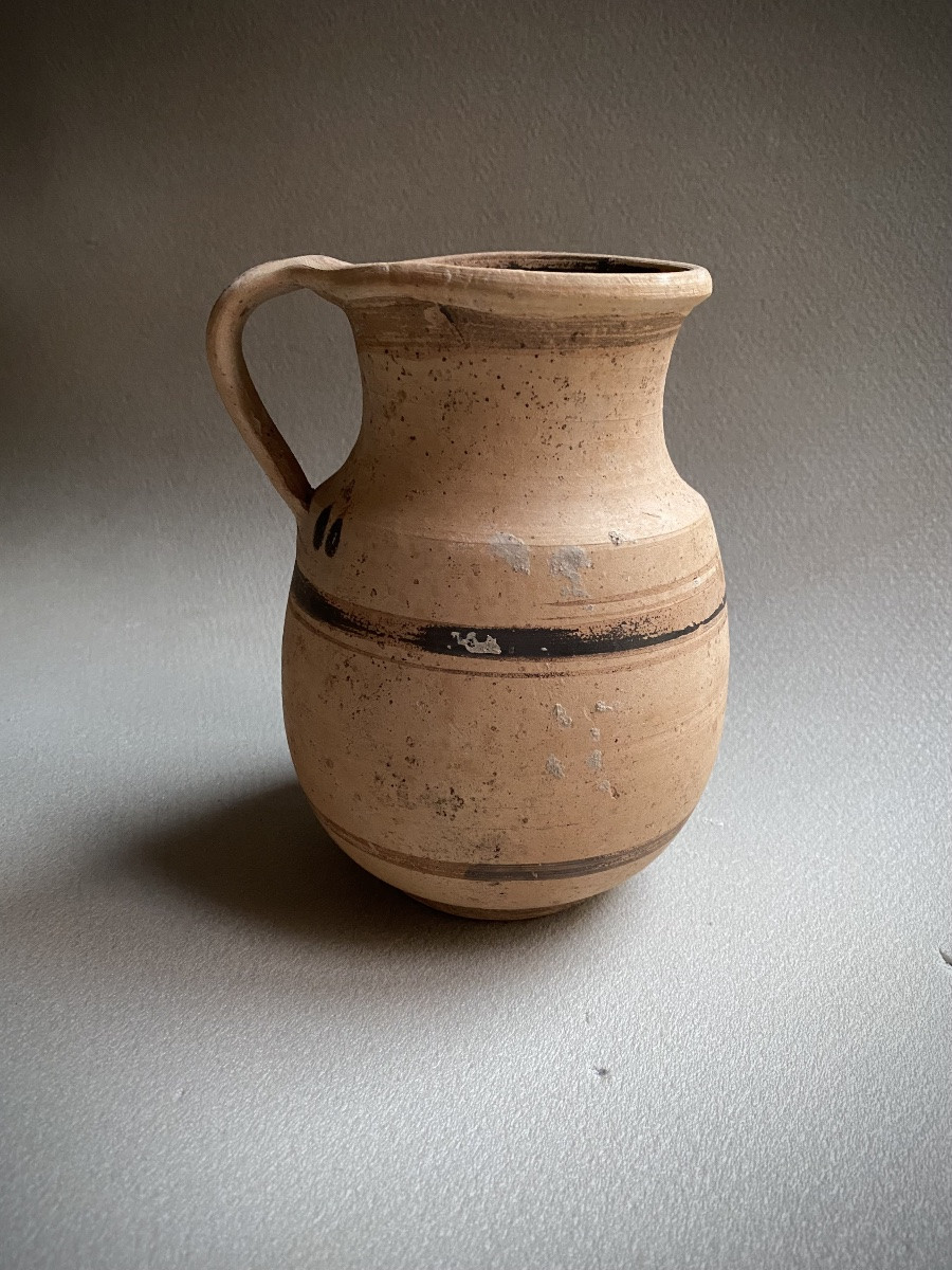 Greek Ceramic Set Magna Graecia Daunian Art 4th C. Bc Italy , Vase Kylix Oenochoe -photo-1