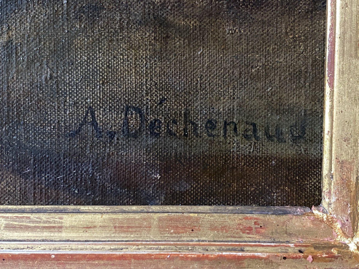  Female Nude Adolphe Déchenaud (1868–1926) Portrait Seated In A Late 19th-century Interior-photo-3