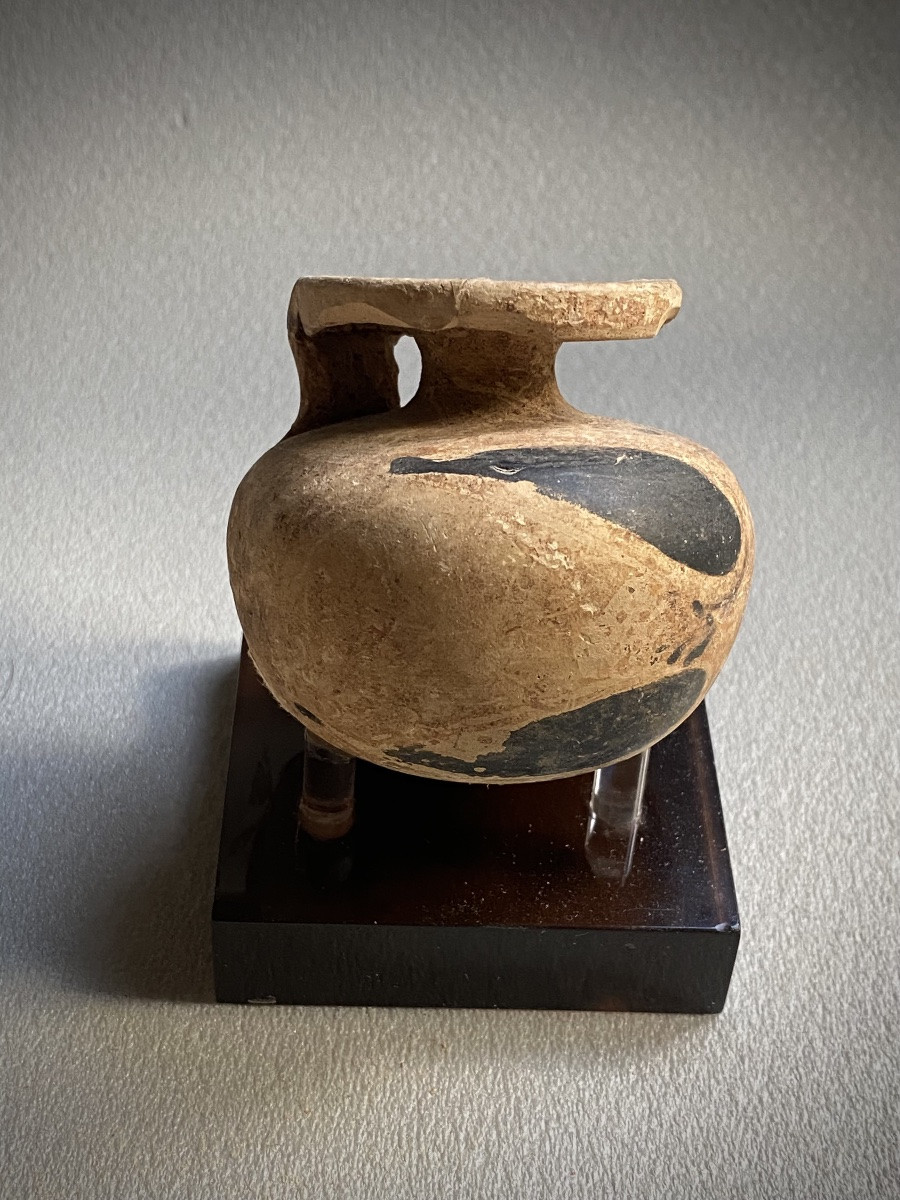 3 Aryballes Grecs antiques  terre cuite antique vase balsamaire Athènes Corinthe Ve s av JC-photo-3