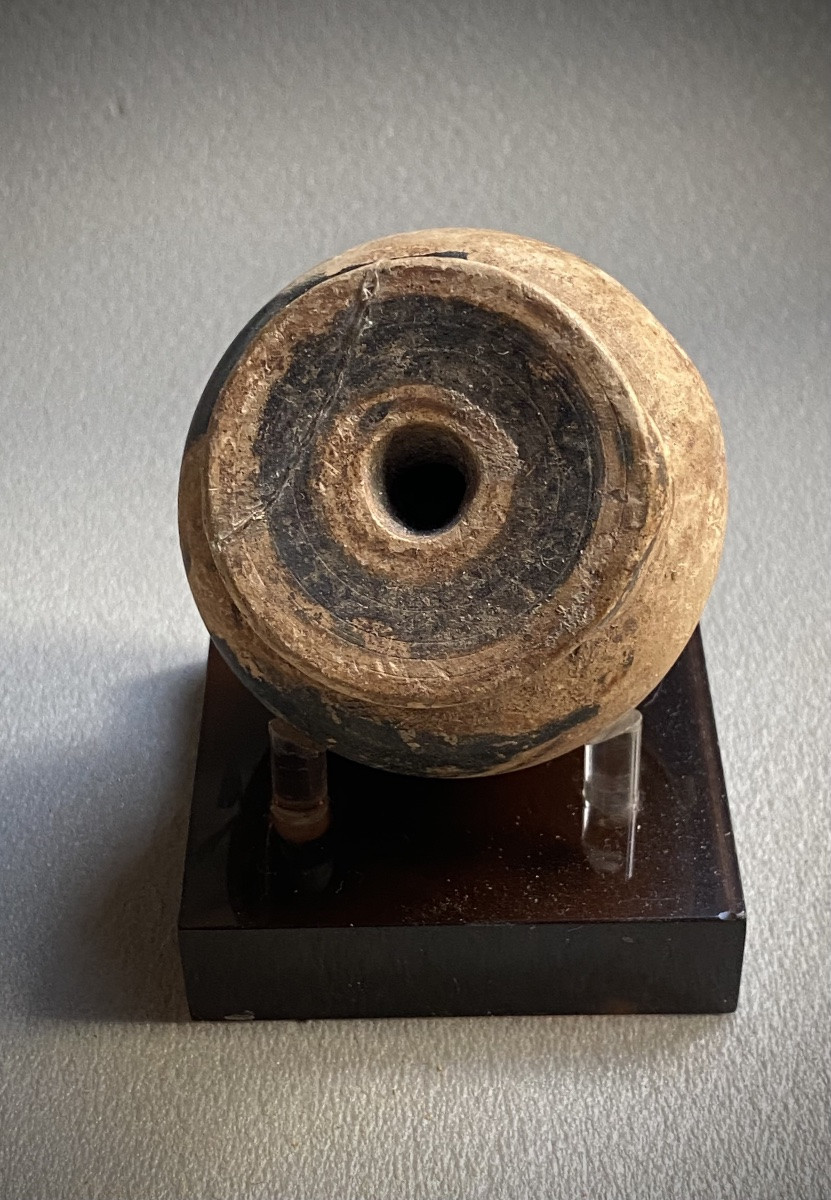 3 Aryballes Grecs antiques  terre cuite antique vase balsamaire Athènes Corinthe Ve s av JC-photo-5