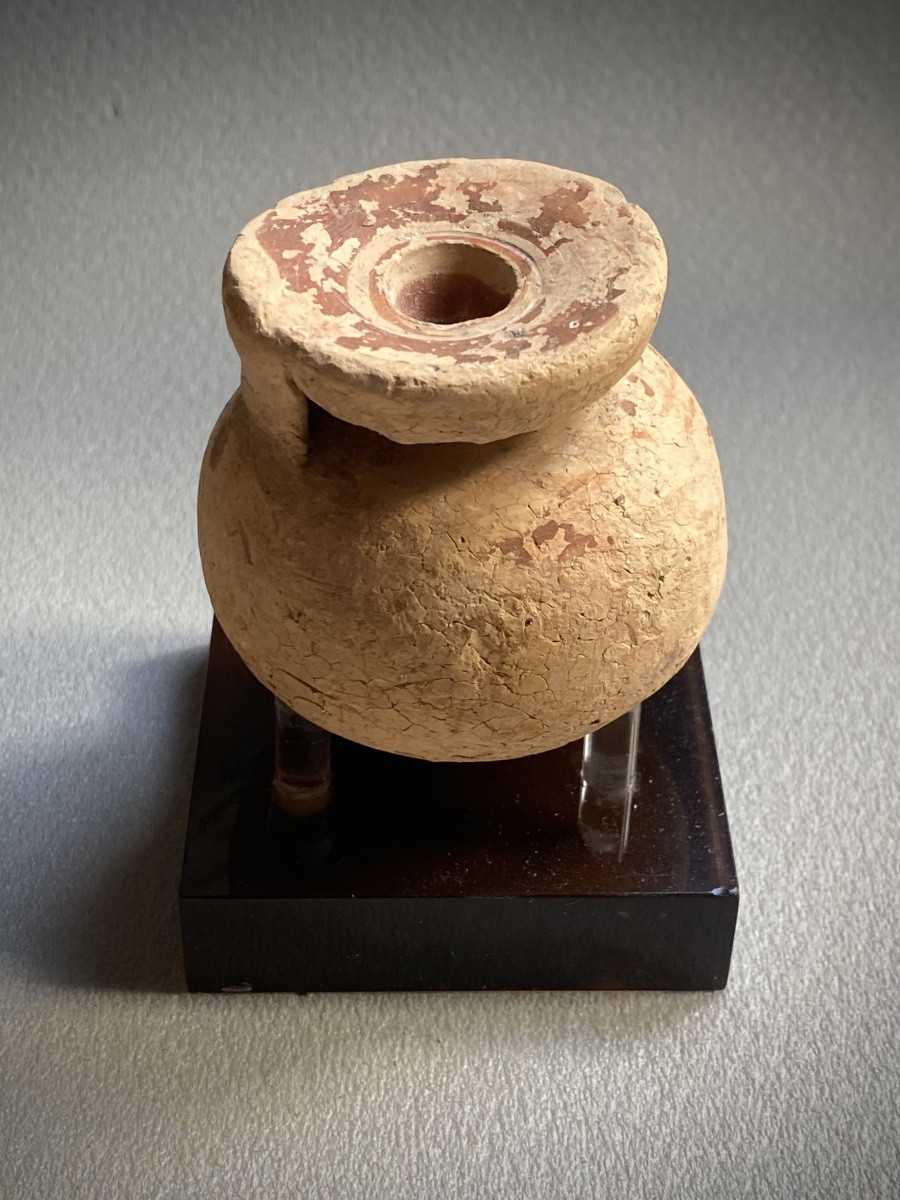 3 Aryballes Grecs antiques  terre cuite antique vase balsamaire Athènes Corinthe Ve s av JC-photo-6