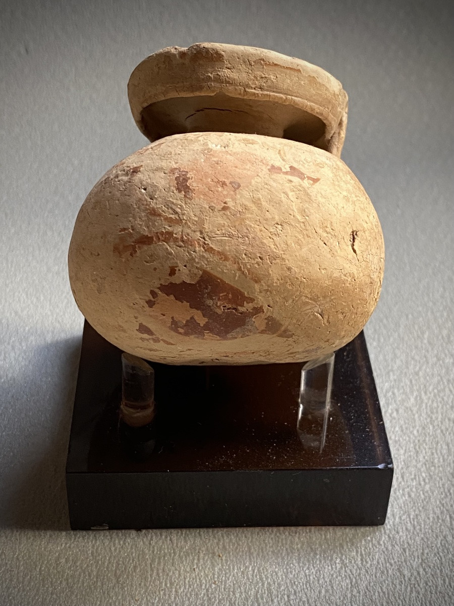 3 Aryballes Grecs antiques  terre cuite antique vase balsamaire Athènes Corinthe Ve s av JC-photo-8