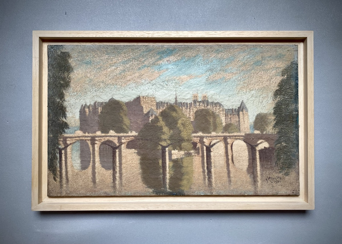 Le Pont des Arts et l’Île de la Cité, Paris, 1951 René Théophile Clozier (1886–1965)-photo-3
