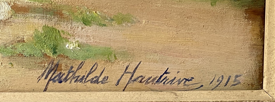 VUE DU PARTHÉNON ATHÈNES MATHILDE MARGUERITE HAUTRIVE TEMPLE GRÈCE ANTIQUE HUILE 1915-photo-4