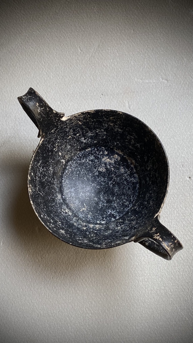 Bucchero Kantharos, Etruria, Italy, 7th–6th Centuries B.c., Ancient Greek-etruscan Vase-photo-5
