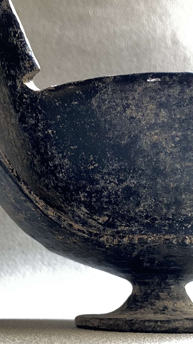 Bucchero Kantharos, Etruria, Italy, 7th–6th Centuries B.c., Ancient Greek-etruscan Vase-photo-7