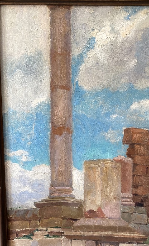 View Of The Columns Of A Roman Temple, Gustave-max Stevens, -photo-4