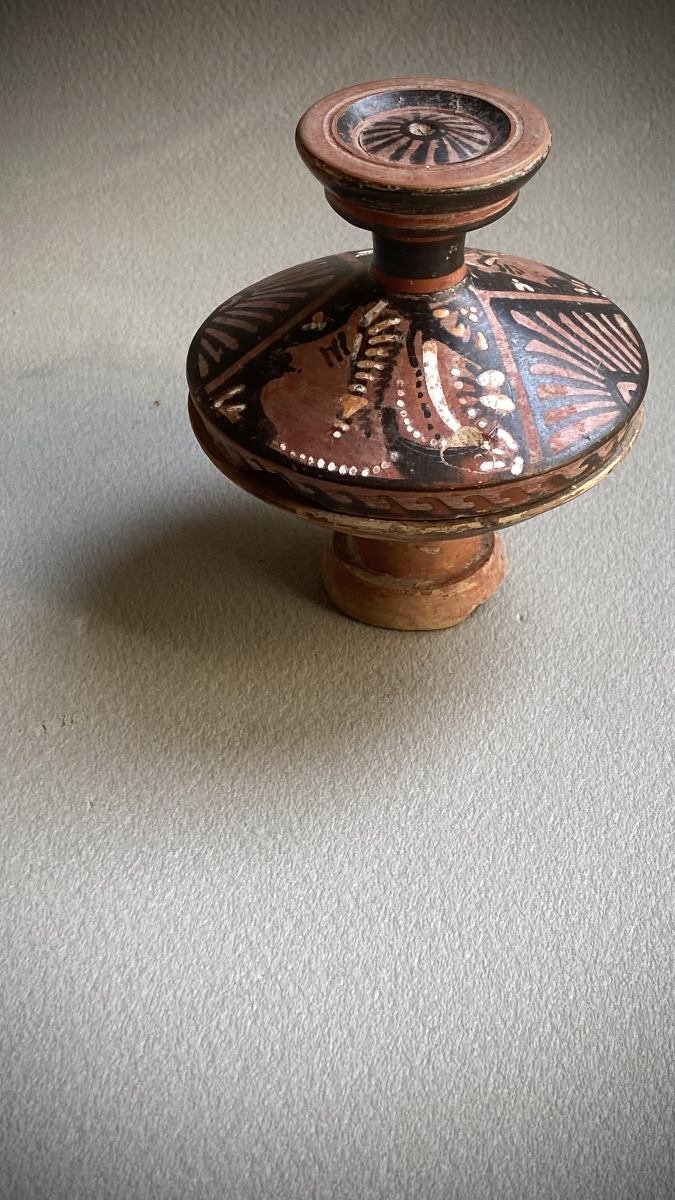 Pyxide vase  Apulie/Campanie art Grec IVe av. J.-C céramique antique Grande Grèce -photo-7