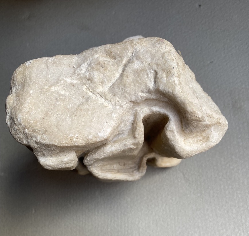 Fragment Of A Drapery In Ancient Roman Marble -photo-3