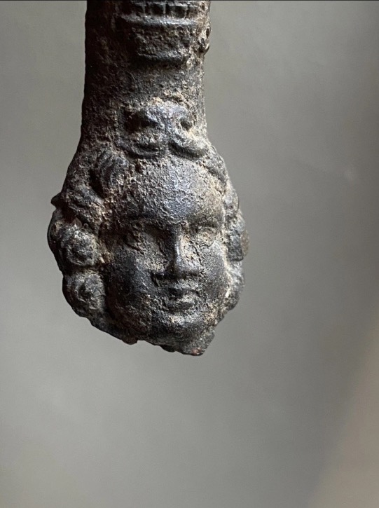 Anse Oenochoé En bronze Mascaron Et Hercule  Art Greco Romain Antique-photo-1