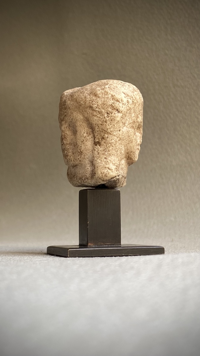 Tête tricéphale d'Hécate , Art gréco- romain antique , Marbre-photo-4