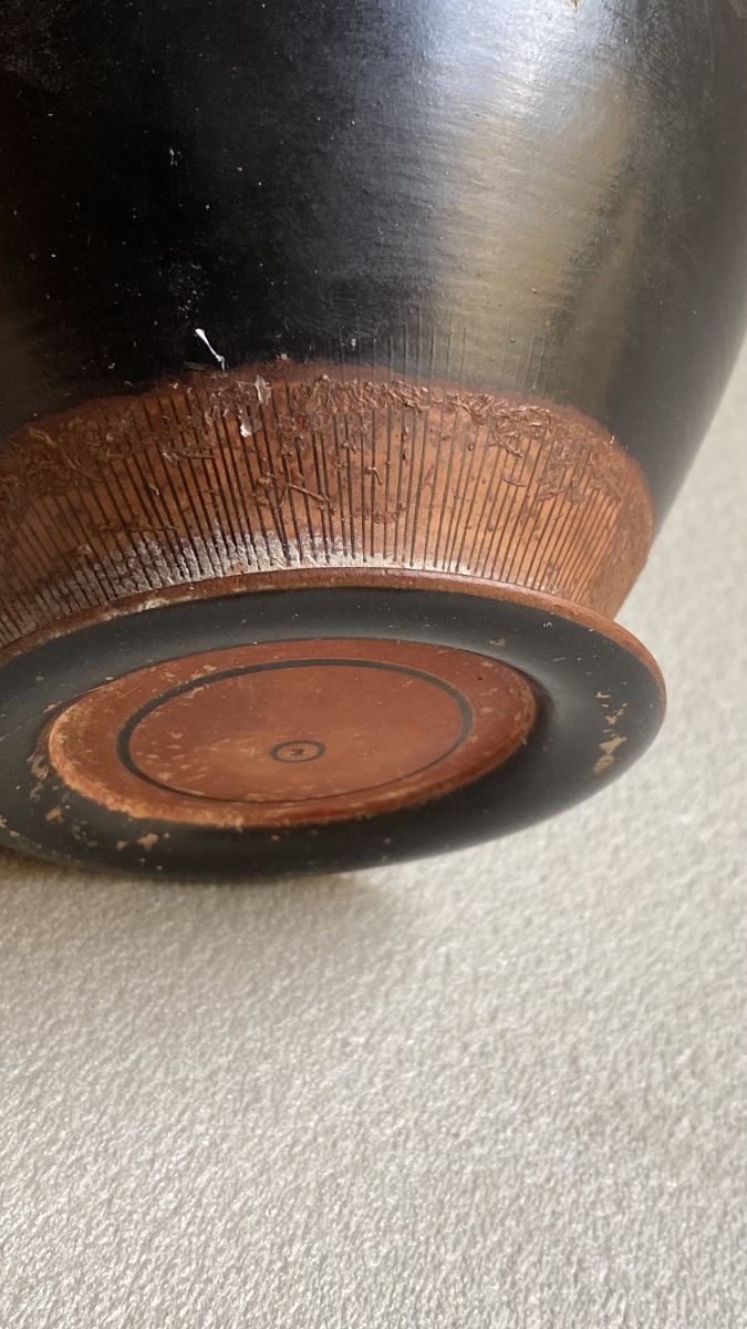 Attic Skyphos With Black Glaze, Ancient Greek Vase, 5th Century Bc-photo-4