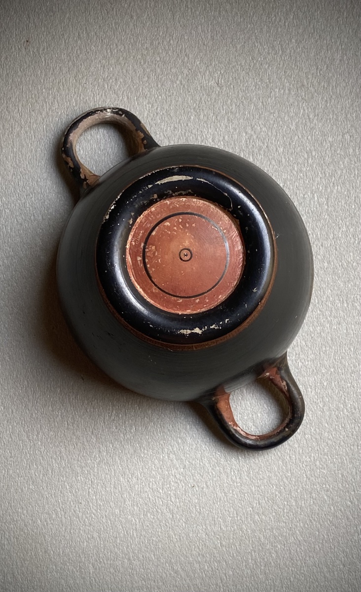 Attic Skyphos With Black Glaze, Ancient Greek Vase, 5th Century Bc-photo-5