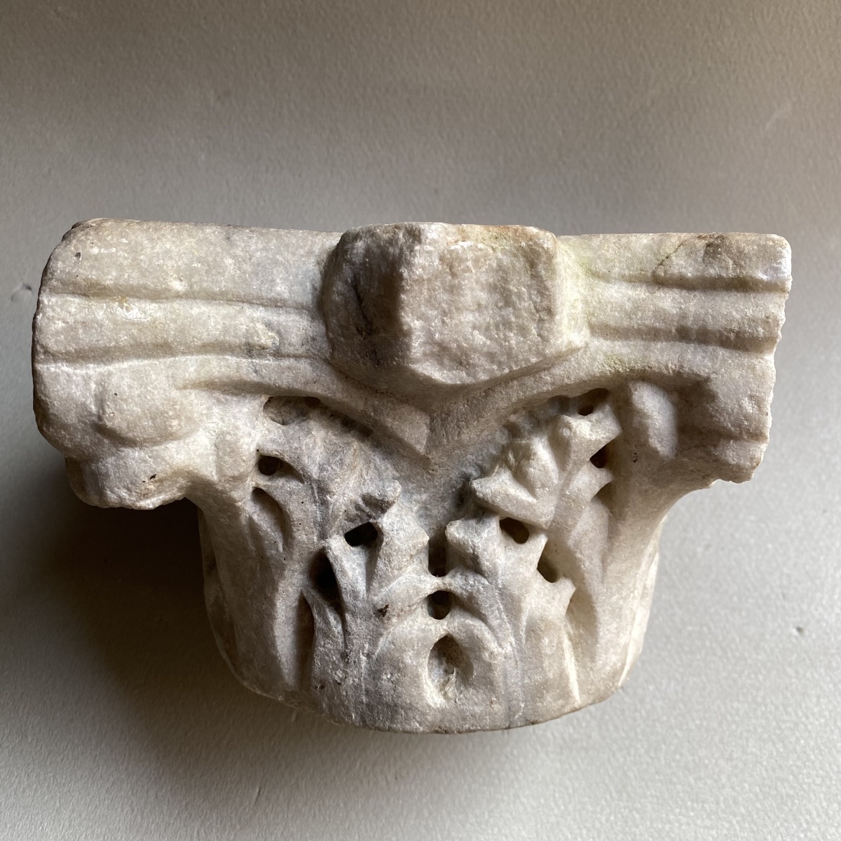 Ancient Roman-byzantine Corinthian Capital, Antique Marble, Circa 4th–5th Century -photo-4