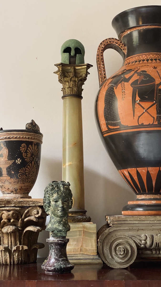 Large Vase After An Ancient Greek , Mythical Scene Oedipus, The Sphinx,  Heracles Grand Tour-photo-6
