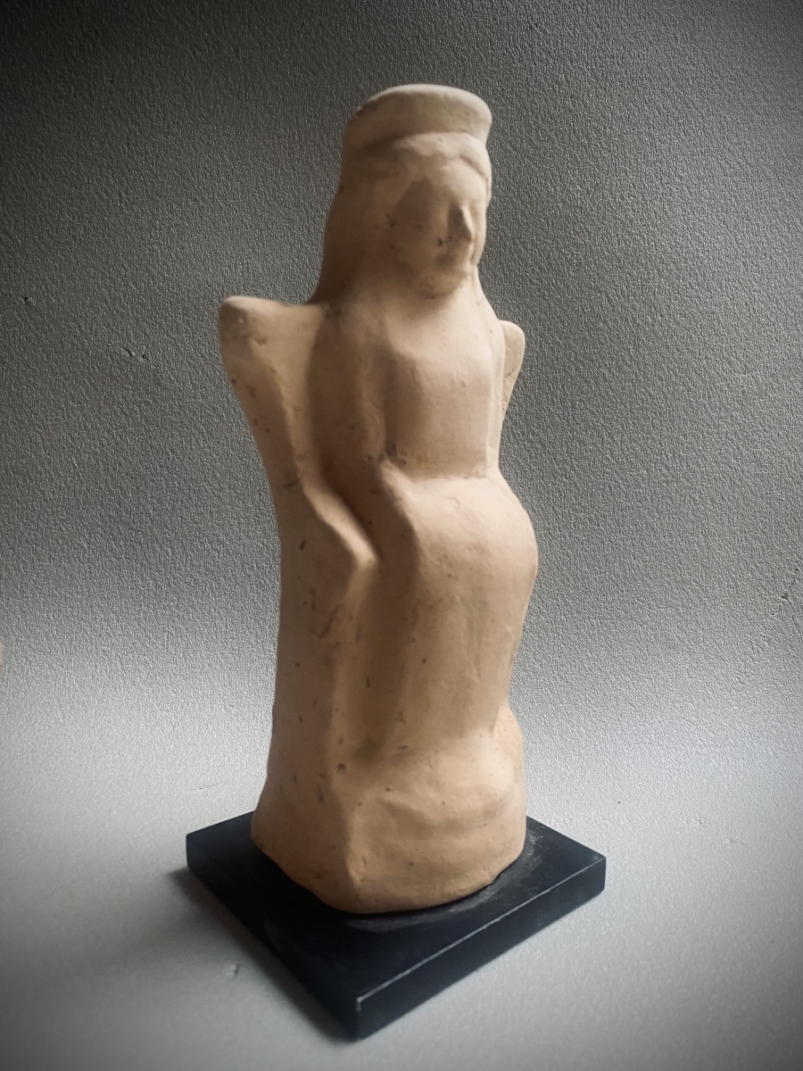 Deux statuettes de déesses grecque archaïque VI V av JC-photo-3