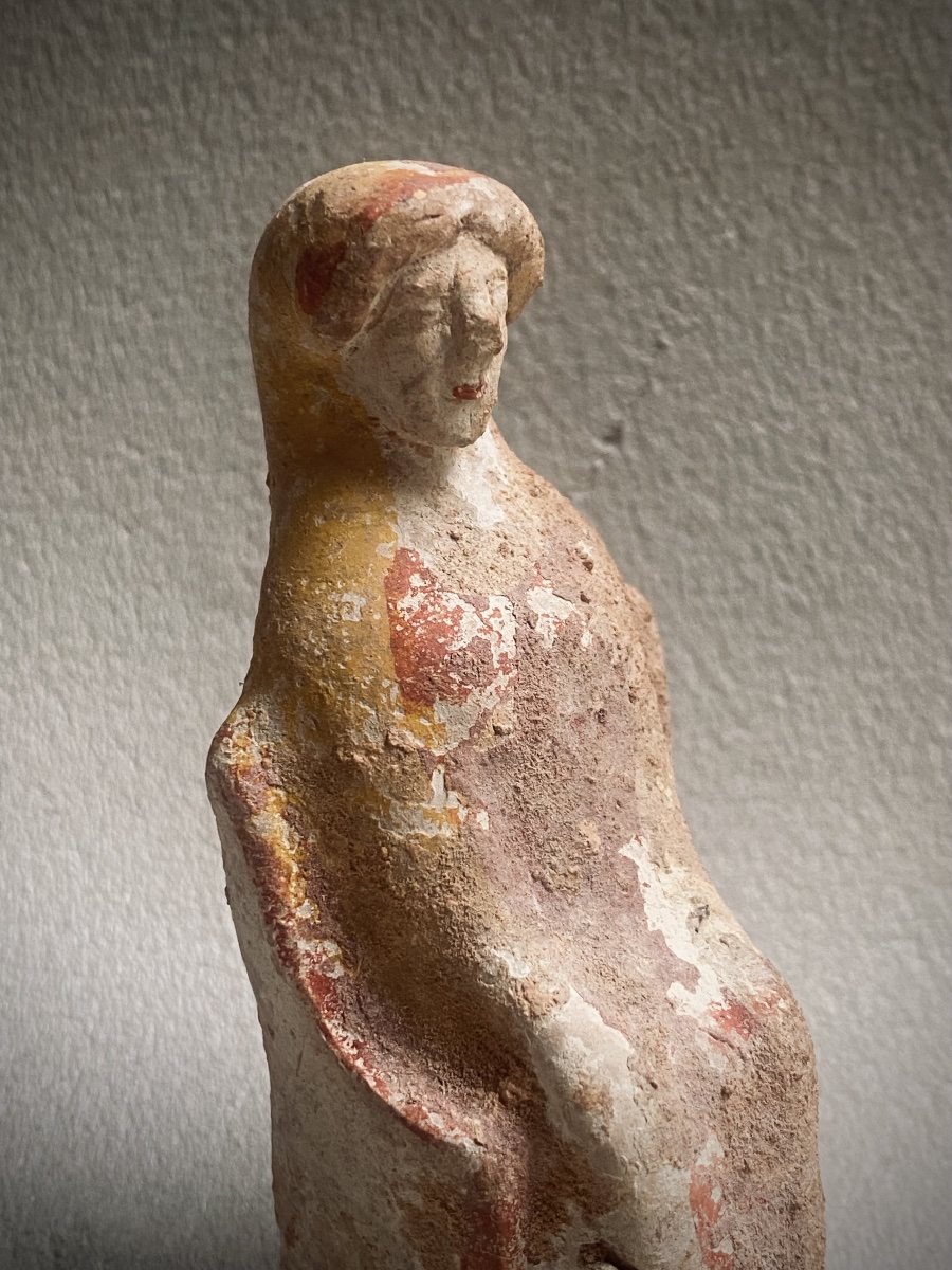 Deux statuettes de déesses grecque archaïque VI V av JC-photo-2