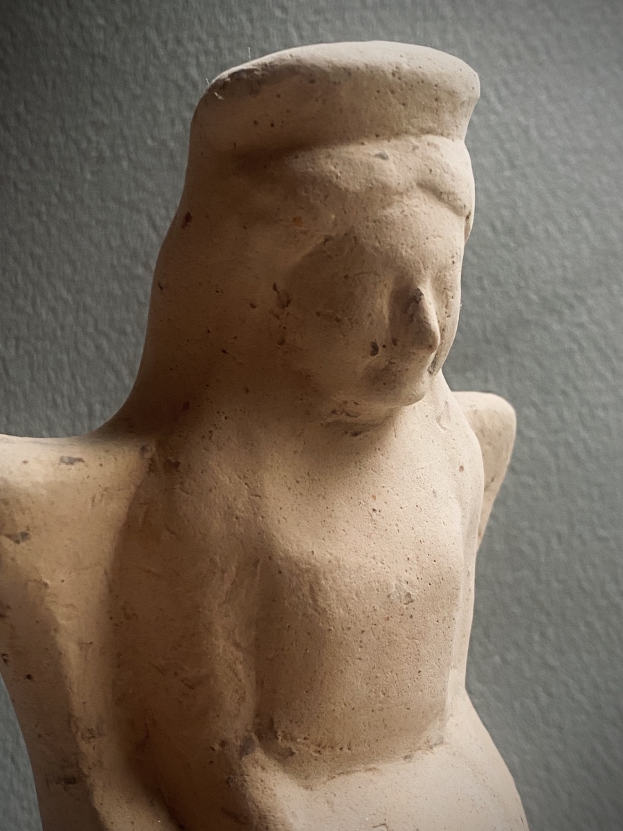 Deux statuettes de déesses grecque archaïque VI V av JC-photo-3