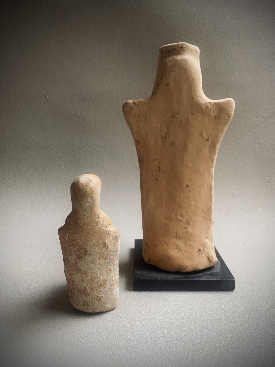 Deux statuettes de déesses grecque archaïque VI V av JC-photo-4