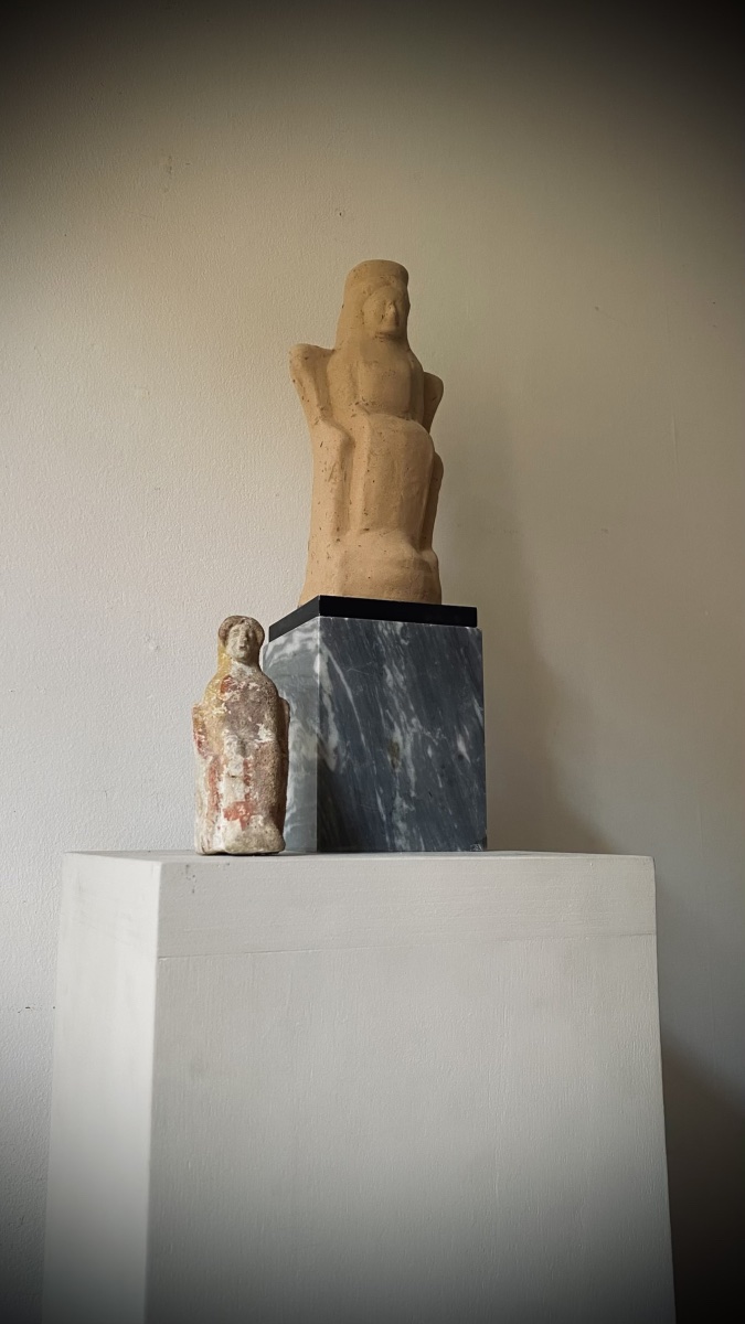 Deux statuettes de déesses grecque archaïque VI V av JC-photo-5