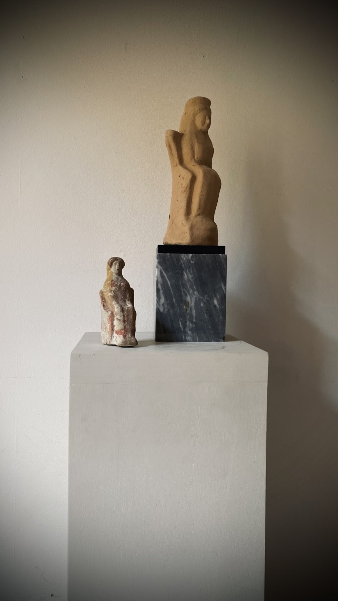 Deux statuettes de déesses grecque archaïque VI V av JC-photo-6