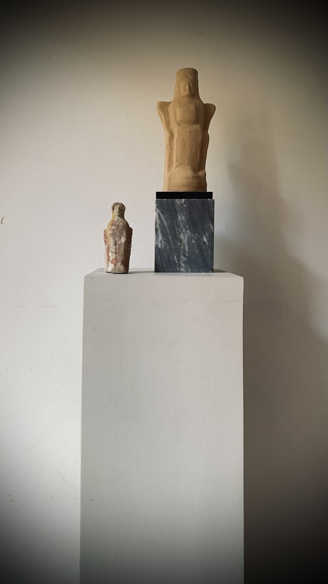 Deux statuettes de déesses grecque archaïque VI V av JC-photo-8