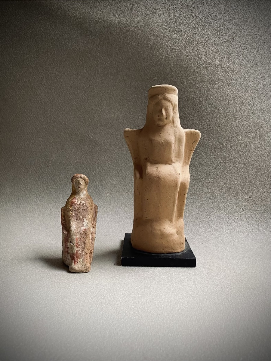 Deux statuettes de déesses grecque archaïque VI V av JC