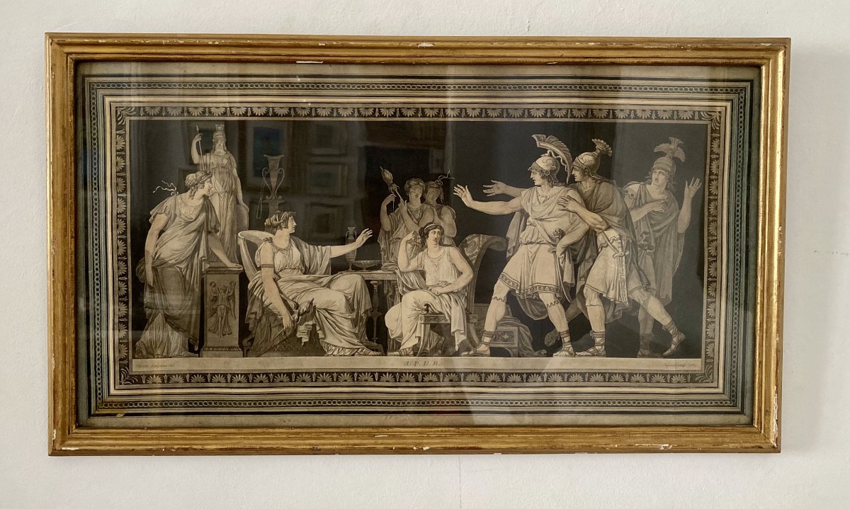 Rare Paire De Gravures 18ème  D’après Moitte  , Néoclassique -photo-2