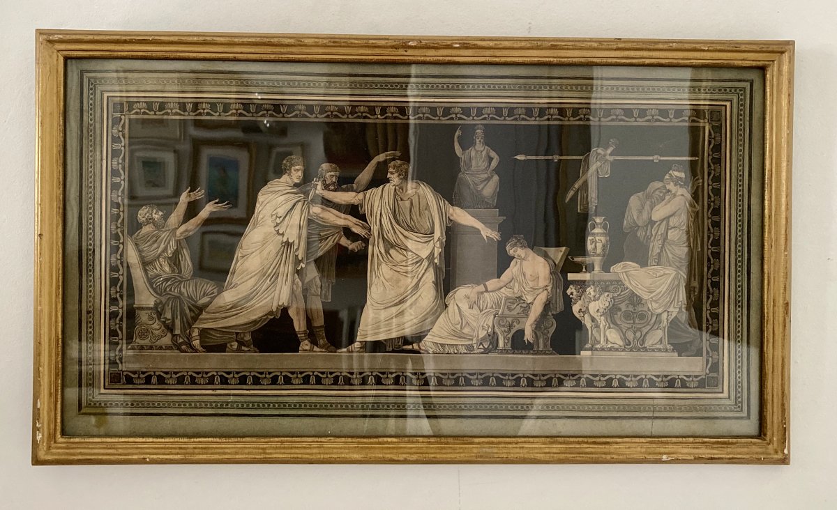 Rare Paire De Gravures 18ème  D’après Moitte  , Néoclassique -photo-4