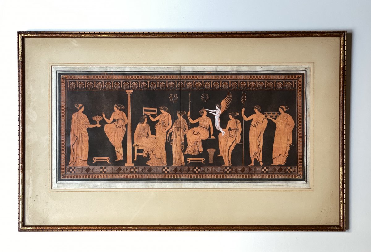 Paire De Gravures Hancarville - Hamilton Fin XVIIIe-photo-3