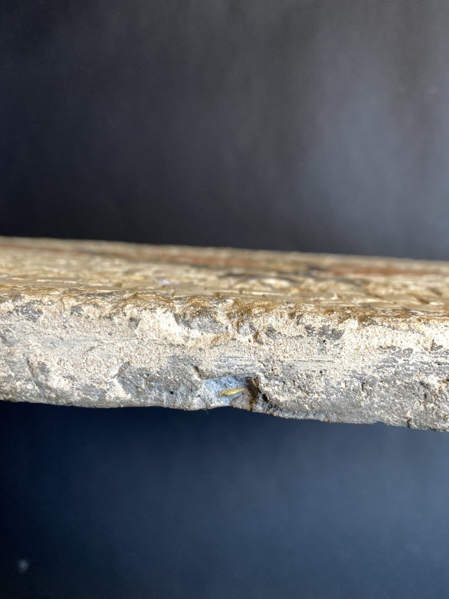 Rare Mosaïque Antique De L’époque  Romaine 2e - 3e Siècle -photo-2