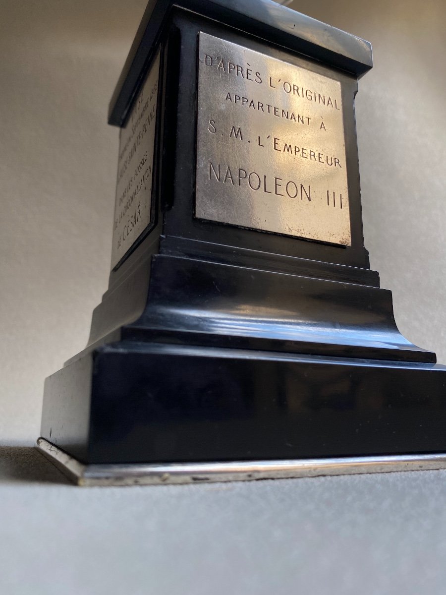 Roman Alésia Cup Silvered Bronze Replica By Barbedienne For Napoleon III-photo-3