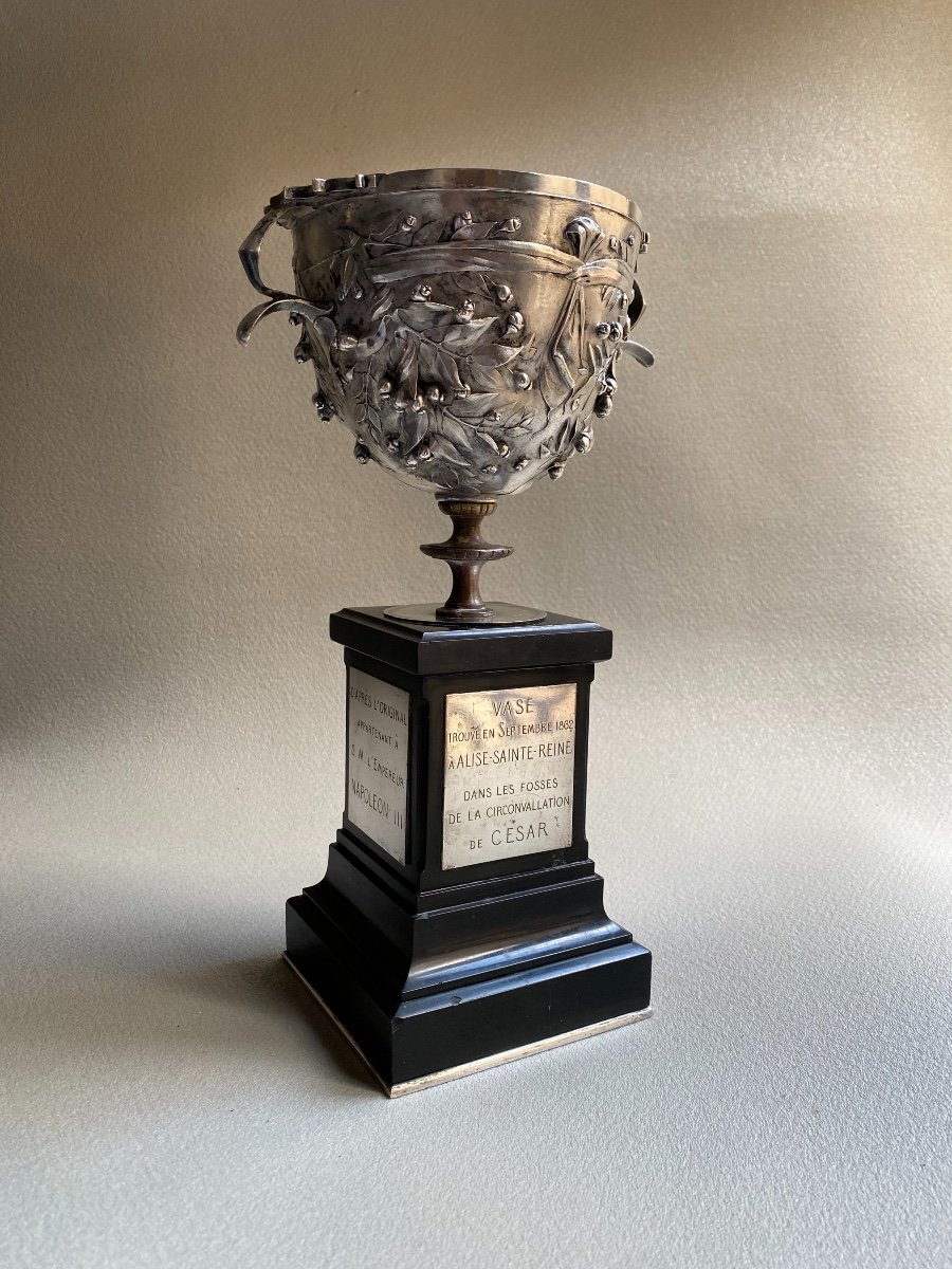 Roman Alésia Cup Silvered Bronze Replica By Barbedienne For Napoleon III