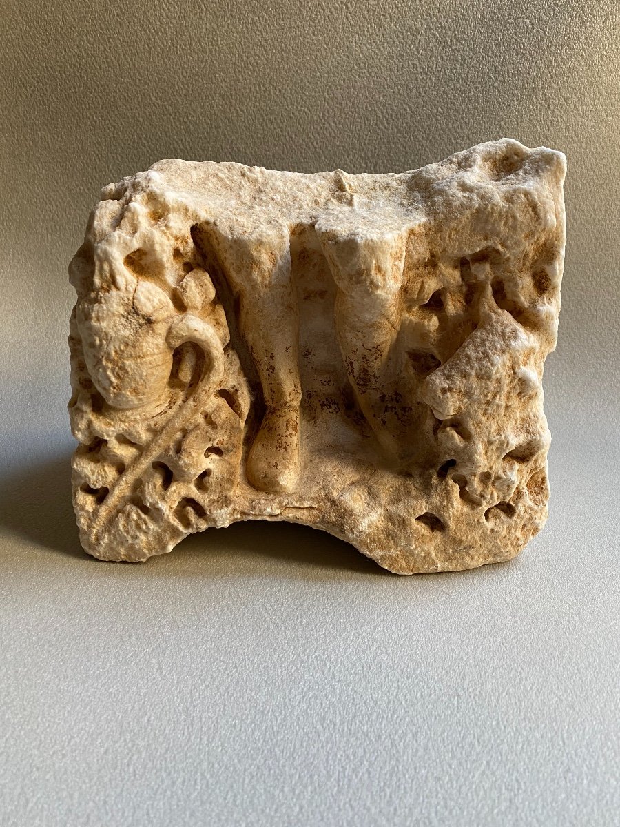 Foot Fragment Of An Ancient Roman Marble Statue From The 2nd Century-photo-3