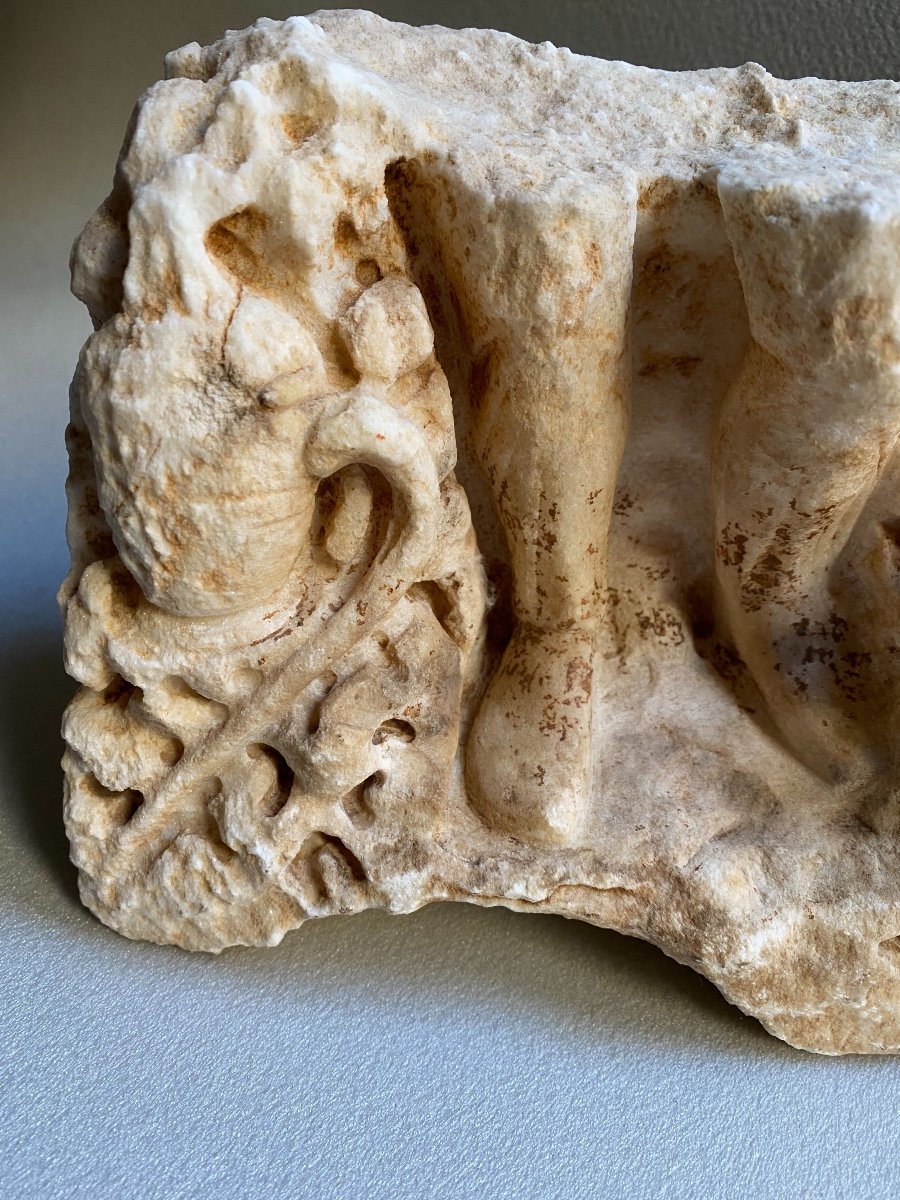 Foot Fragment Of An Ancient Roman Marble Statue From The 2nd Century-photo-4