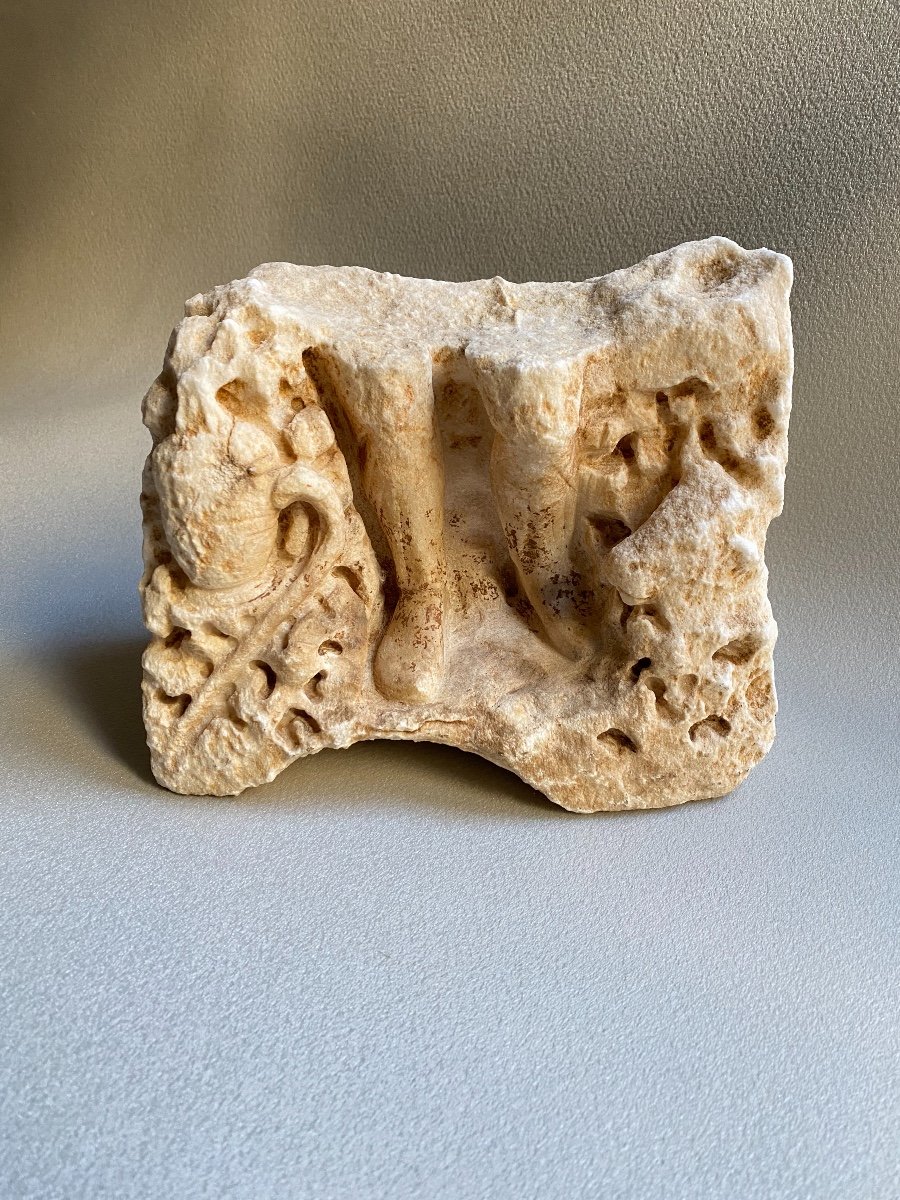 Foot Fragment Of An Ancient Roman Marble Statue From The 2nd Century-photo-8